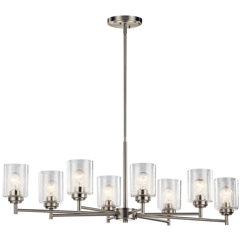 Image 1 Winslow 44 1/4" Wide Brushed Nickel 8-Light Chandelier