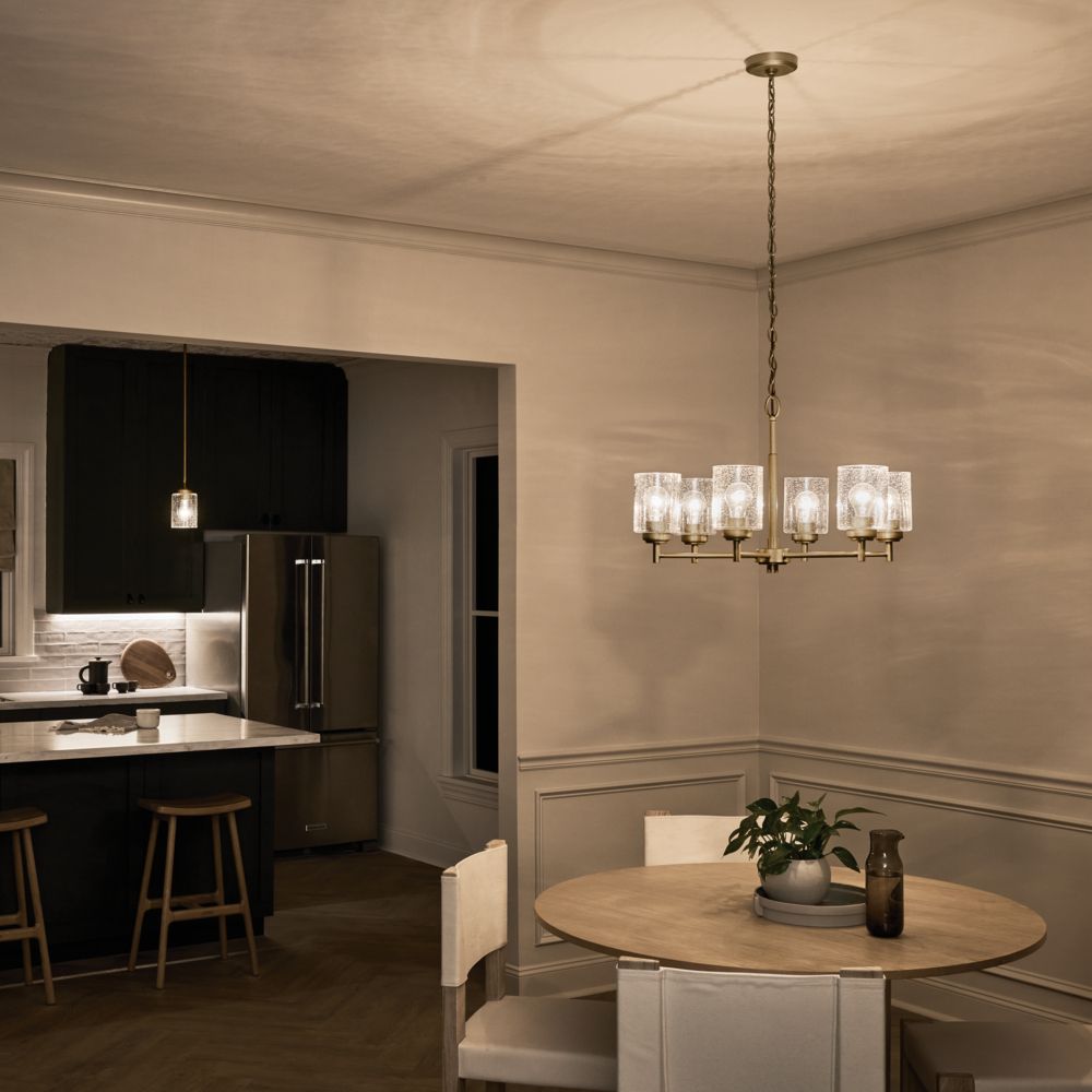 Winslow 7.5" 1-Light Mini Pendant Light in Natural Brass