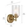 Winslow 9.25" 1-Light Wall Sconce in Natural Brass