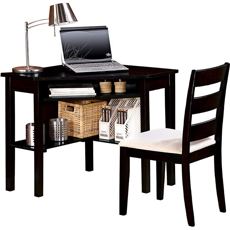 Image 1 Winslow Black Corner Desk and Chair Set