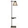 Winslow Bronze Mica Shade Floor Lamp with Built-In Tray Table and USB Port