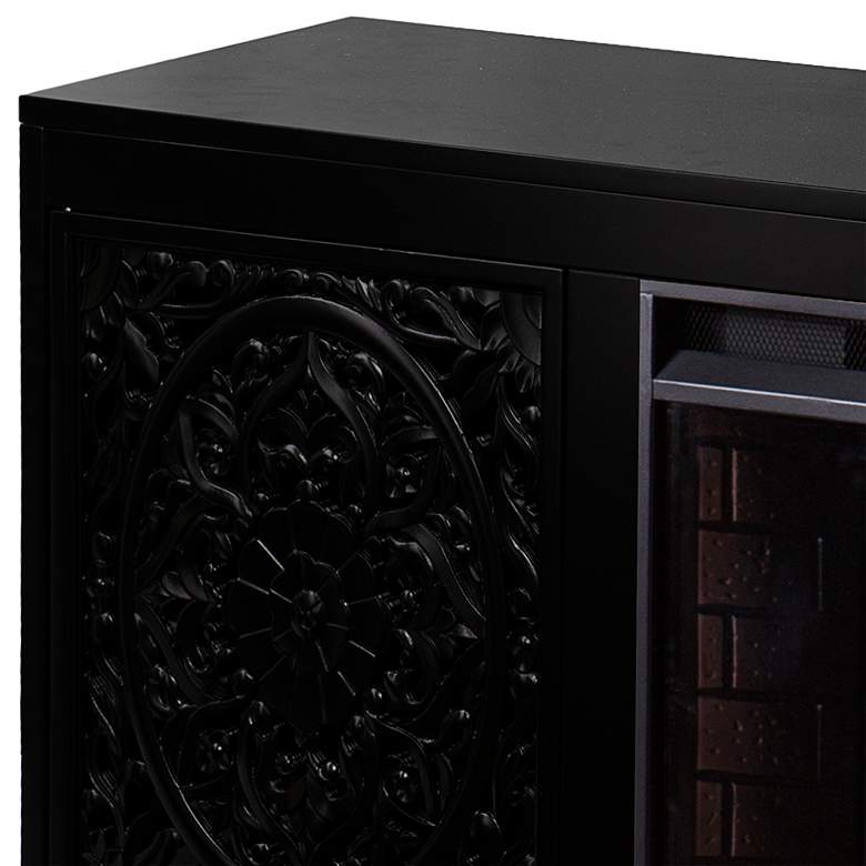 Image 3 Winsterly Black LED Electric Fireplace w/ Media Storage more views
