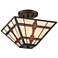 Winston 14" Wide Bronze and Mica Tiffany Style Ceiling Light