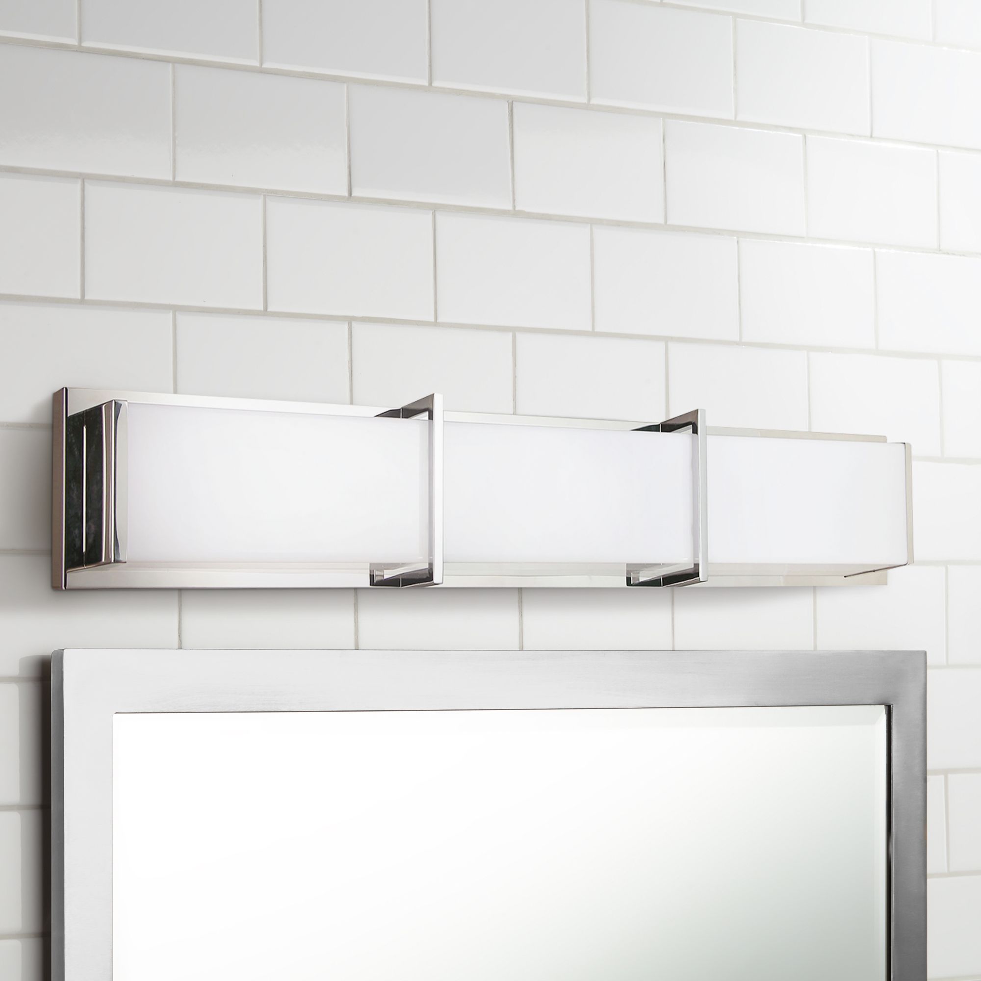 bathroom bar lights chrome