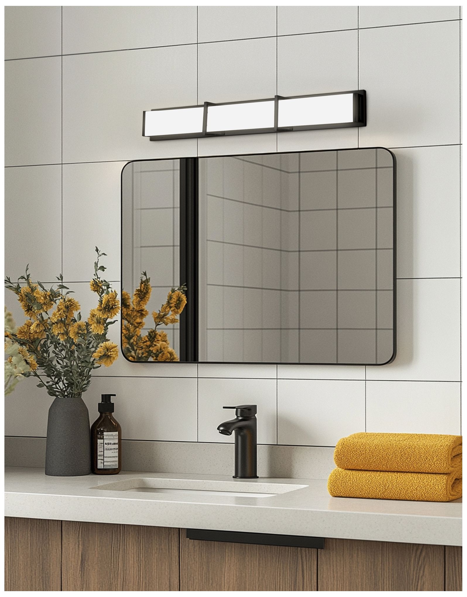 Image 2 Winston 39.5" Wide Matte Black Vanity Light more views