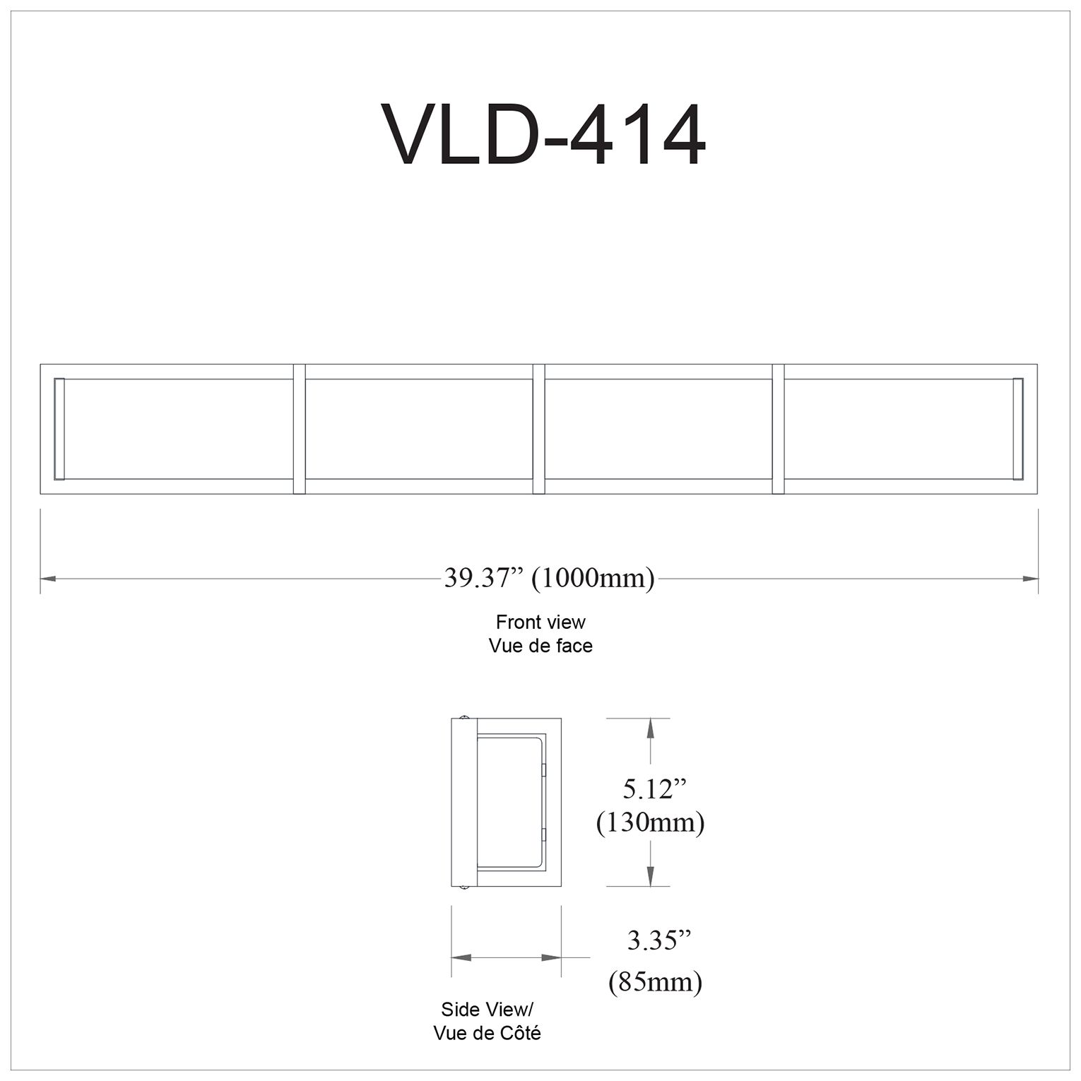 Image 4 Winston 39.5" Wide Matte Black Vanity Light more views