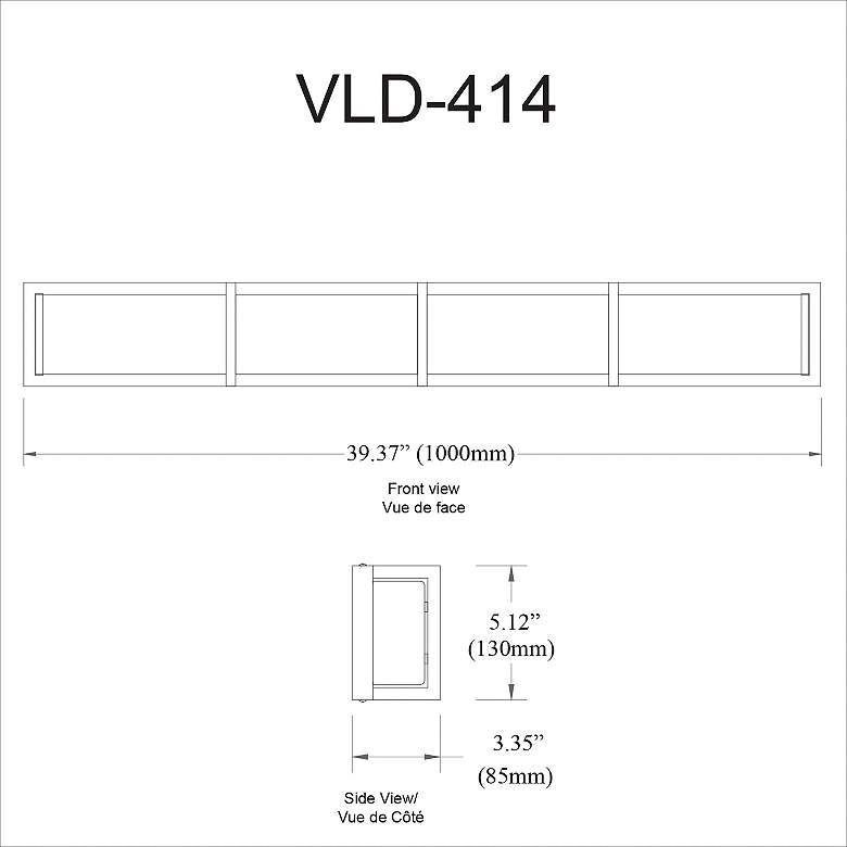 Image 2 Winston 39 1/2" Wide Matte Black LED Bath Bar more views