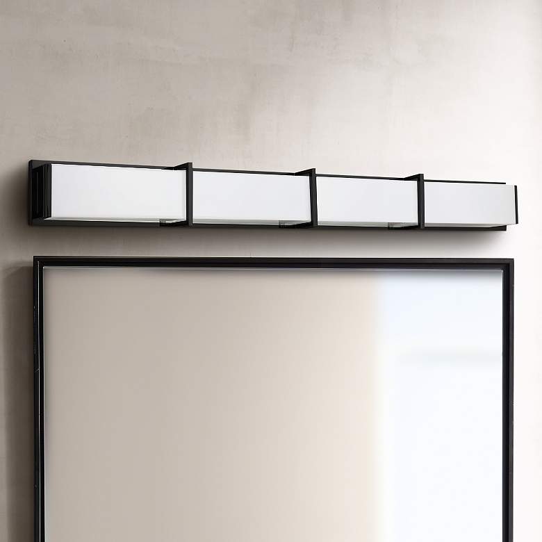 Image 1 Winston 46 1/4" Wide Matte Black LED Bath Bar