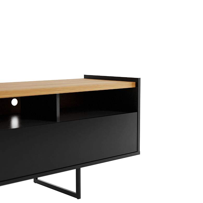 Image 3 Winston 53 1/4" Wide Matte Black 2-Door TV Stand more views