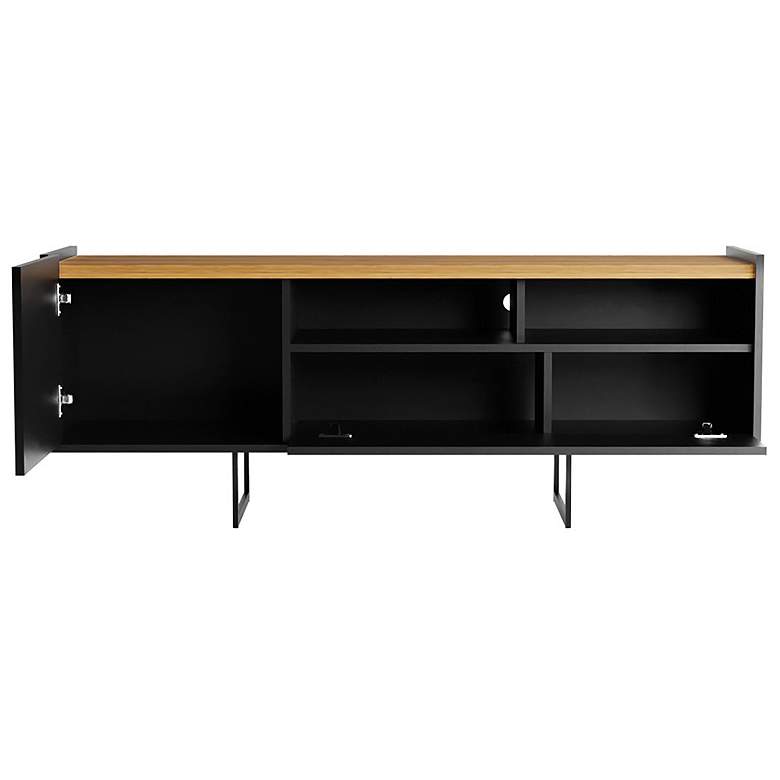 Image 4 Winston 53 1/4" Wide Matte Black 2-Door TV Stand more views