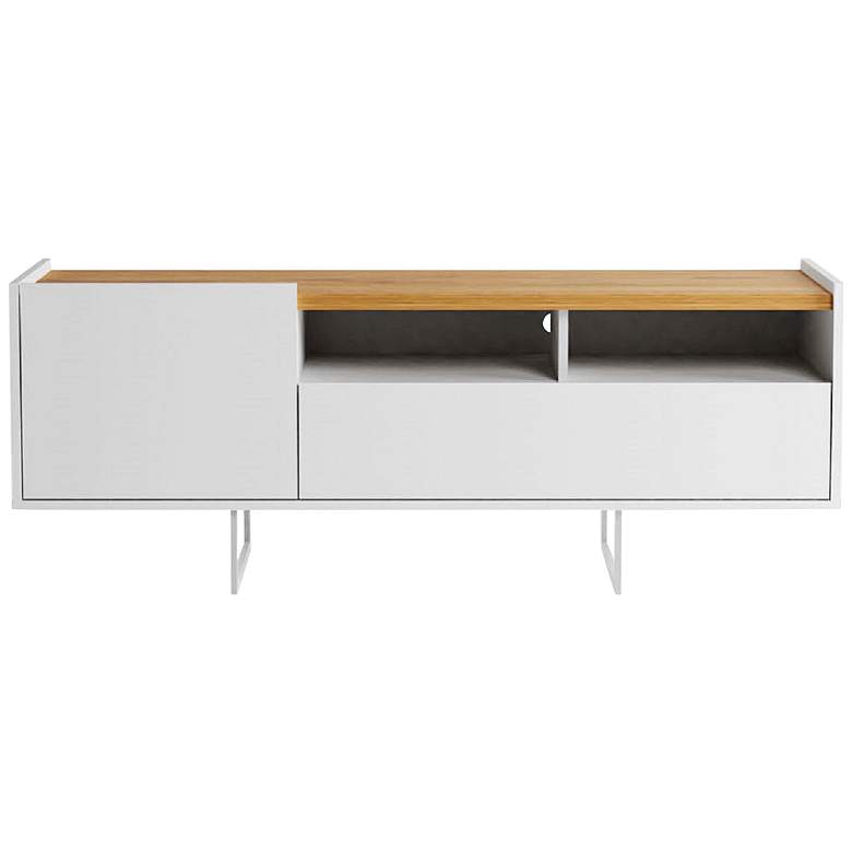 Image 2 Winston 53 1/4" Wide Matte White 2-Door TV Stand