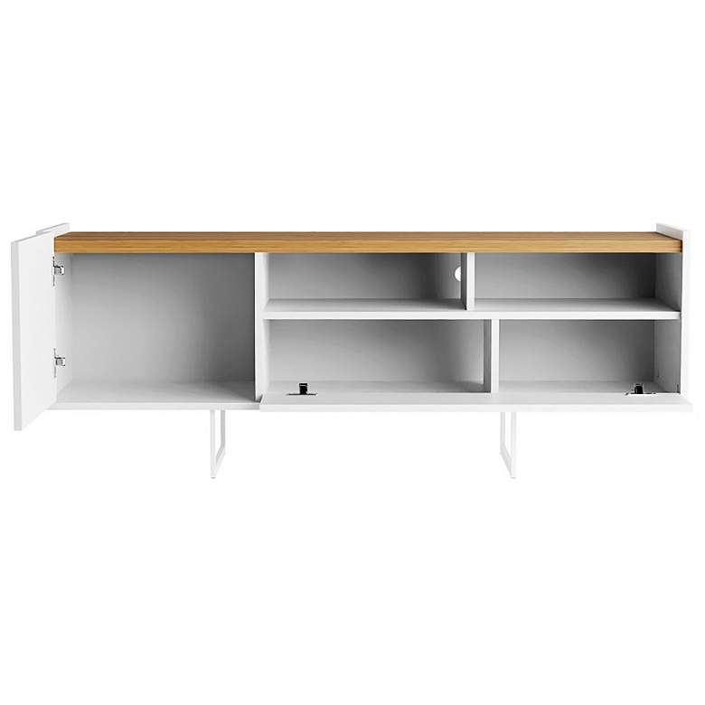 Image 4 Winston 53 1/4 inch Wide Matte White 2-Door TV Stand more views