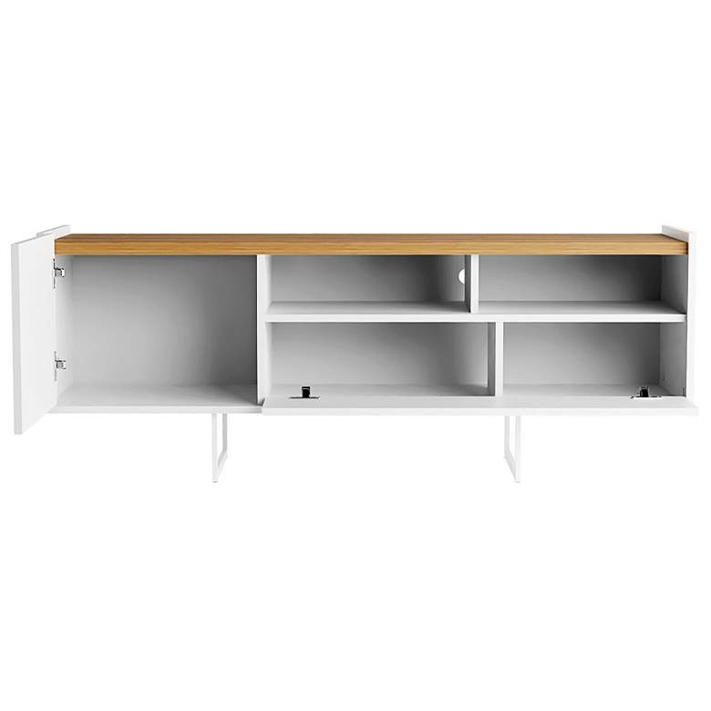 Image 4 Winston 53 1/4" Wide Matte White 2-Door TV Stand more views