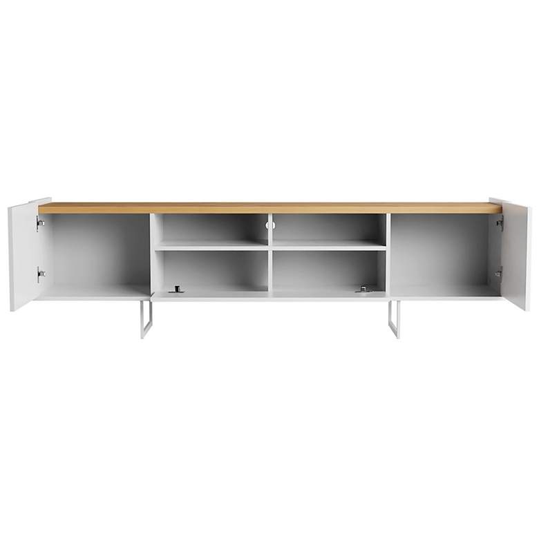 Image 3 Winston 70 3/4" Wide Matte White 3-Door TV Stand more views