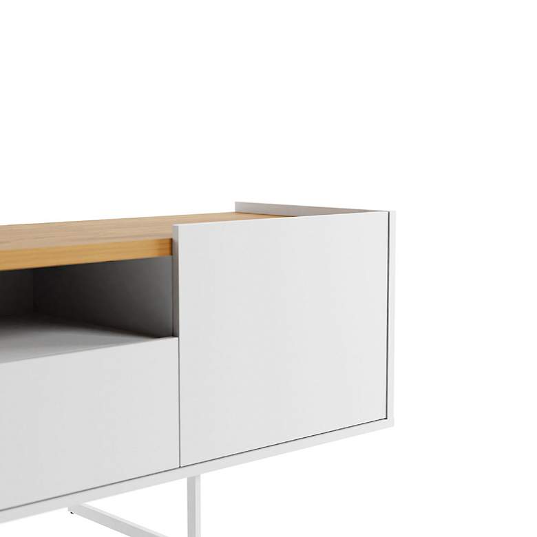 Image 4 Winston 70 3/4" Wide Matte White 3-Door TV Stand more views