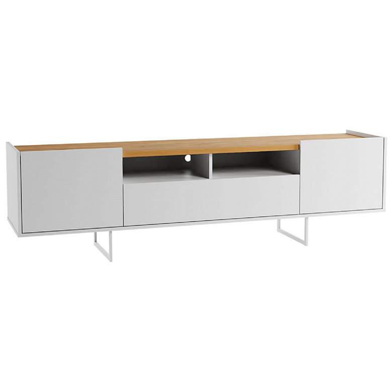 Image 5 Winston 70 3/4" Wide Matte White 3-Door TV Stand more views