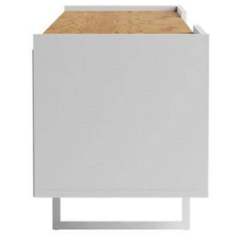 Image 6 Winston 70 3/4 inch Wide Matte White 3-Door TV Stand more views