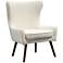 Winston Beige Chenille Fabric Wingback Arm Chair