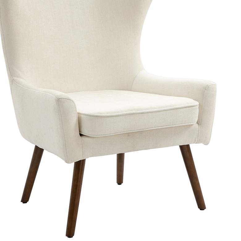 Image 3 Winston Beige Chenille Fabric Wingback Arm Chair more views