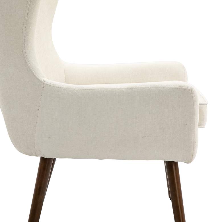 Image 4 Winston Beige Chenille Fabric Wingback Arm Chair more views