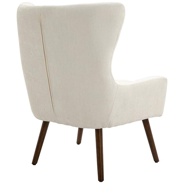 Image 6 Winston Beige Chenille Fabric Wingback Arm Chair more views