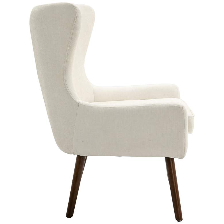 Image 7 Winston Beige Chenille Fabric Wingback Arm Chair more views