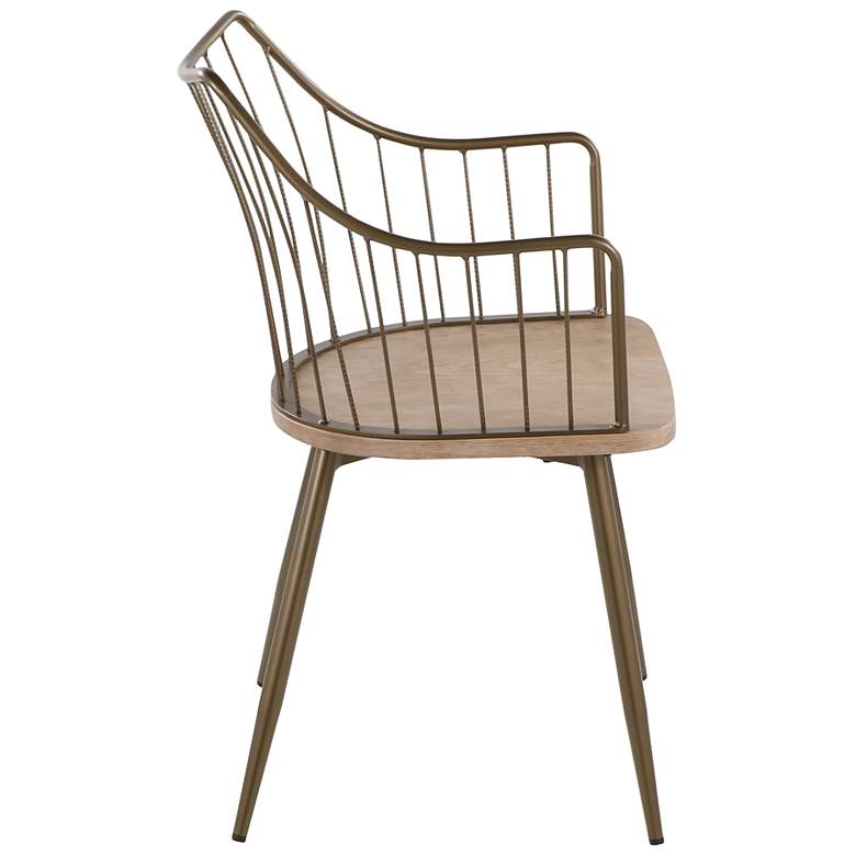Image 2 Winston Chair in Antique Copper Metal and Whitewashed Wood by LumiSource more views