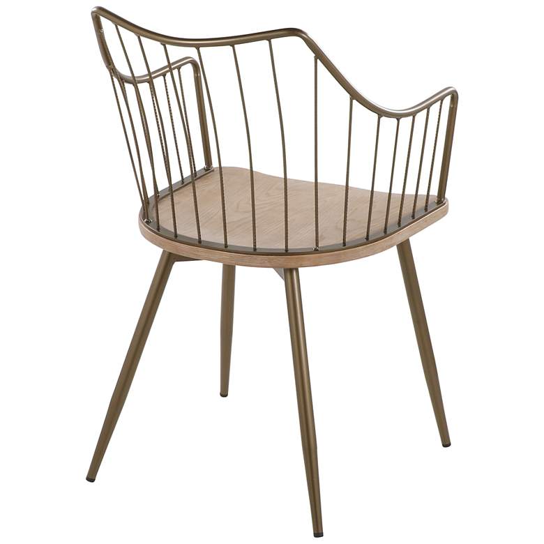 Image 3 Winston Chair in Antique Copper Metal and Whitewashed Wood by LumiSource more views