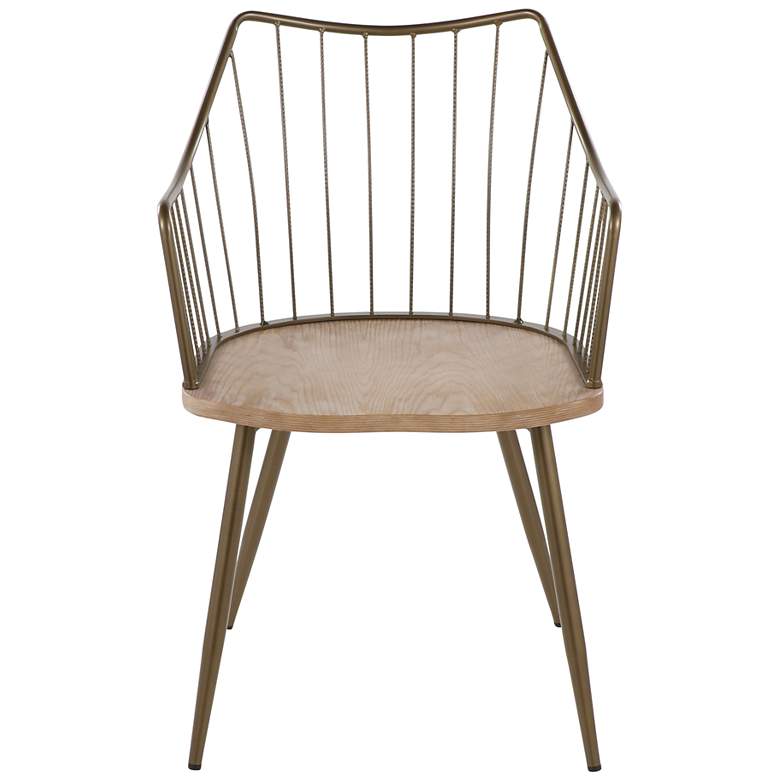 Image 5 Winston Chair in Antique Copper Metal and Whitewashed Wood by LumiSource more views
