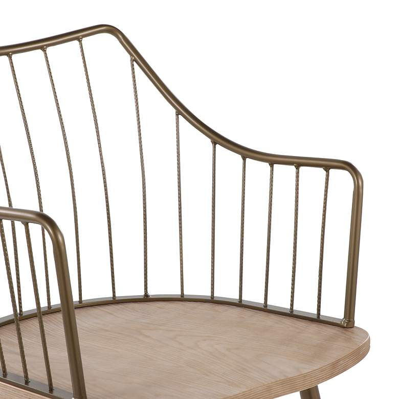 Image 7 Winston Chair in Antique Copper Metal and Whitewashed Wood by LumiSource more views