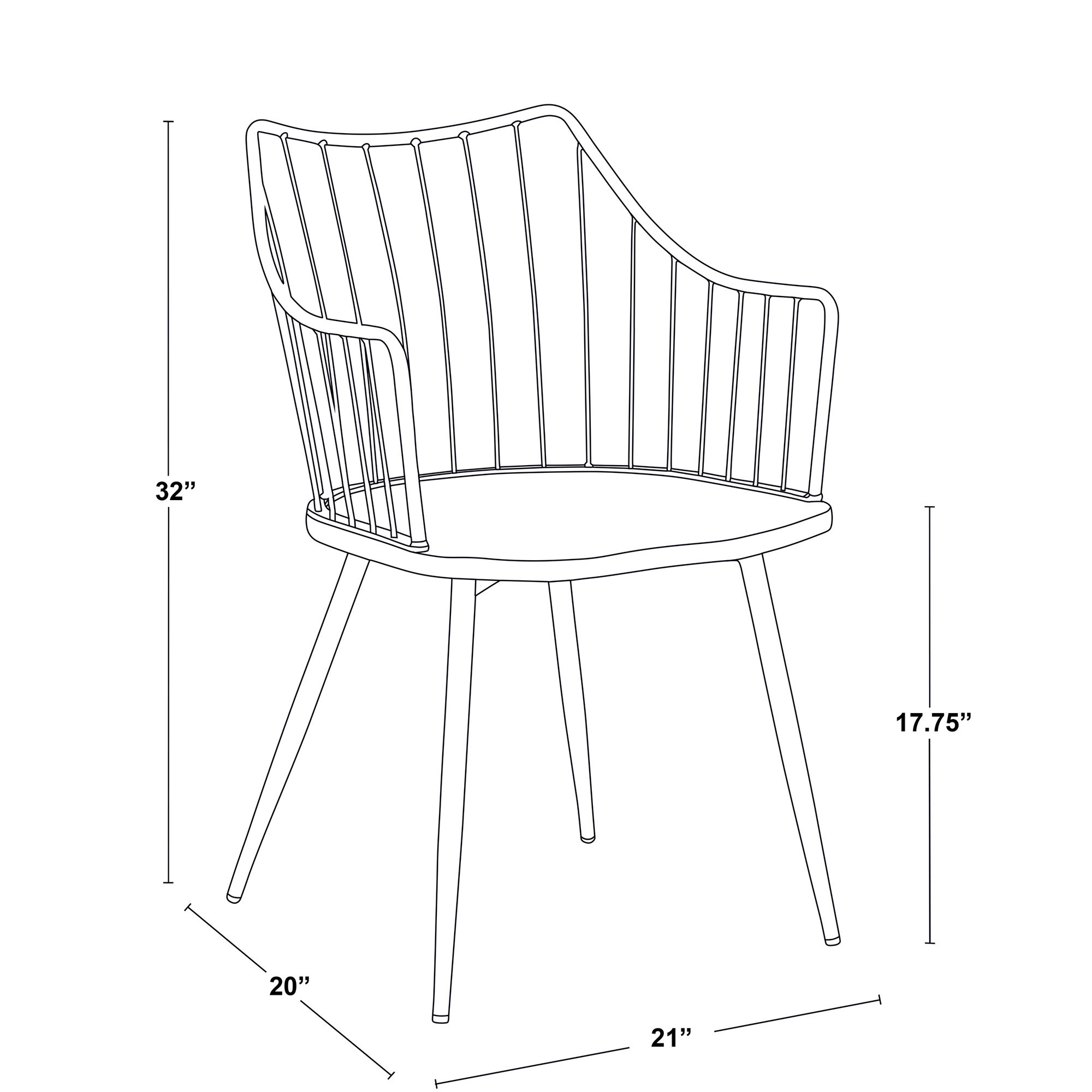 Winston Farmhouse Chair in Black Metal and Black Wood by LumiSource