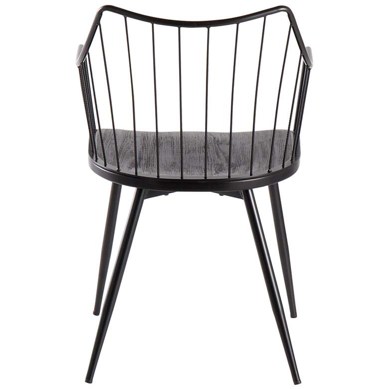 Image 4 Winston Farmhouse Chair in Black Metal and Black Wood by LumiSource more views