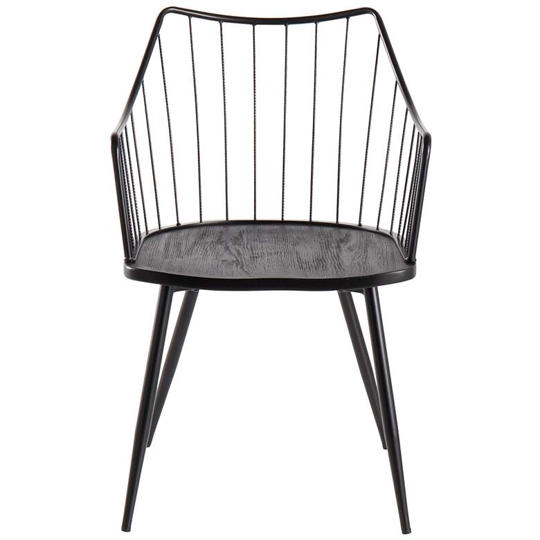 Image 5 Winston Farmhouse Chair in Black Metal and Black Wood by LumiSource more views