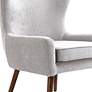 Winston Gray Chenille Fabric Wingback Arm Chair