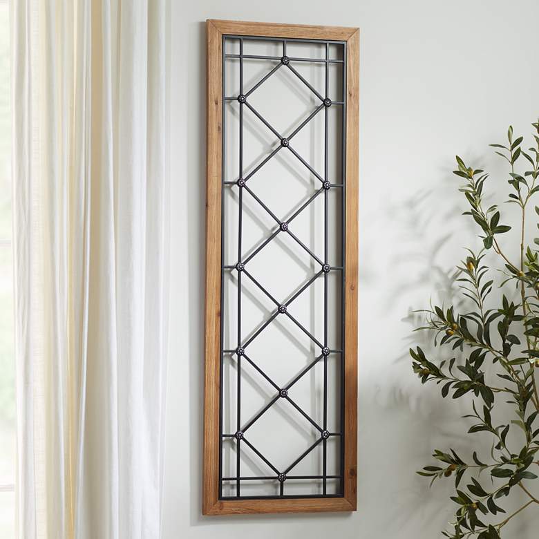 Image 1 Winston Matte Black and Brown 47 1/4" High Window Wall Art