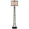 Winston Textured Bronze Industrial Floor Lamp Mica Shade