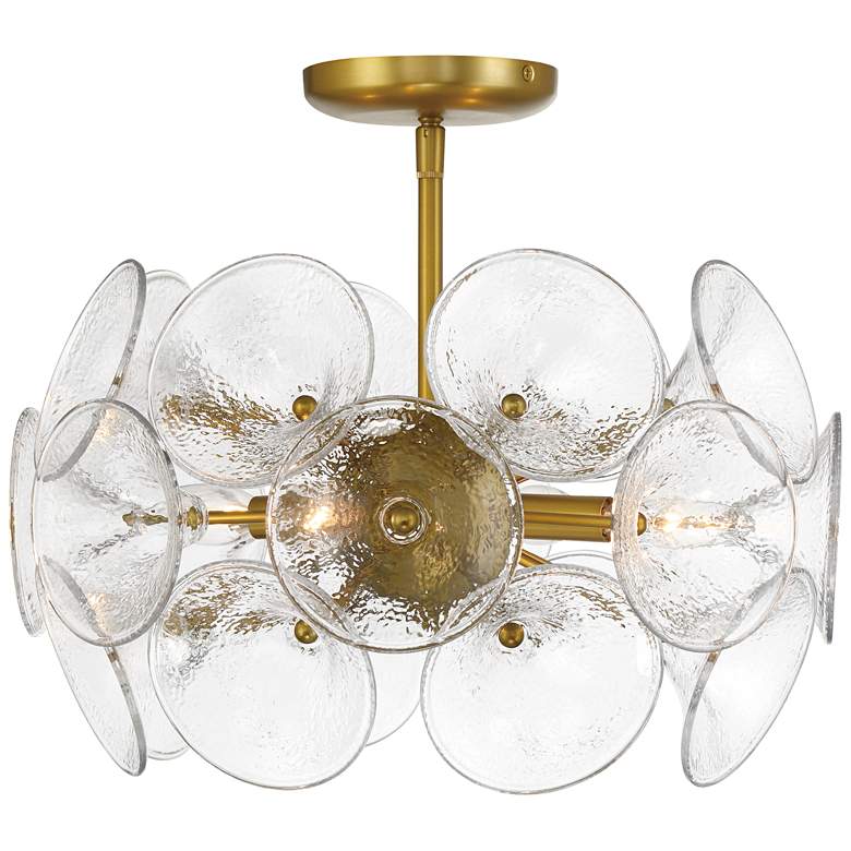 Image 1 Winter 16" Wide Soft Brass 4-Light Ceiling Light