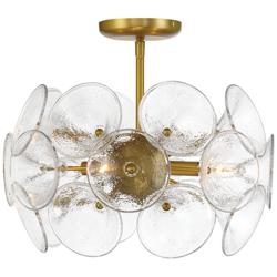 Winter 16" Wide Soft Brass 4-Light Ceiling Light