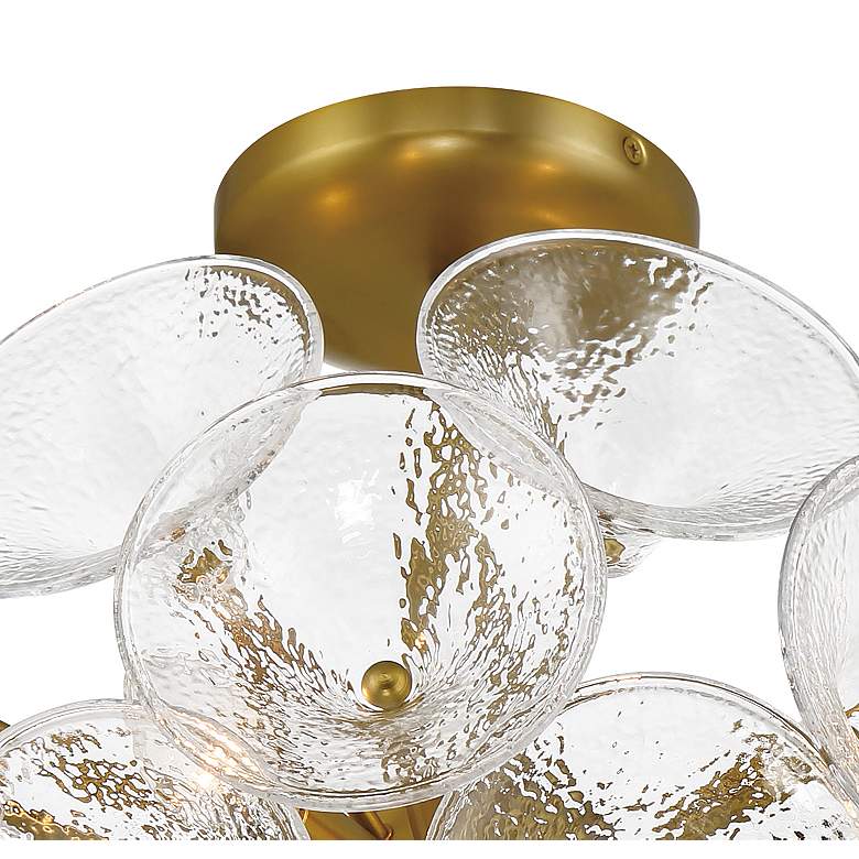 Image 3 Winter 16" Wide Soft Brass 4-Light Ceiling Light more views