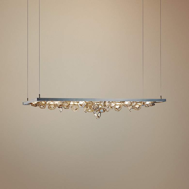 Image 1 Winter 53 1/2 inch Wide Steel LED Kitchen Island Light Pendant