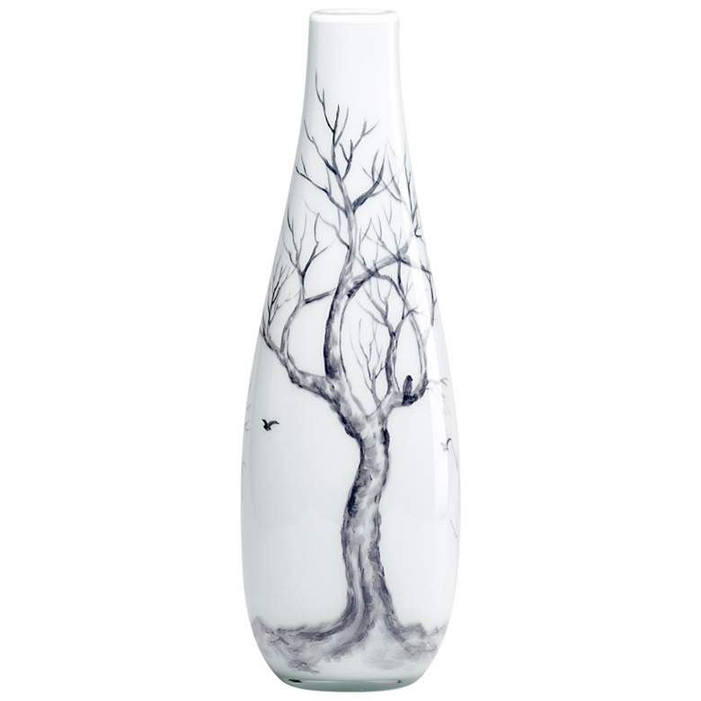 Image 1 Winter Elm Glass Medium White Vase