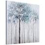 Winter Forest 1 36" Square Textured Metallic Canvas Wall Art in scene