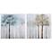Winter Forest 1 and 2 36" Square 2-Piece Canvas Wall Art Set