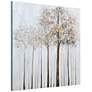 Winter Forest 2 36" Square Textured Metallic Canvas Wall Art in scene
