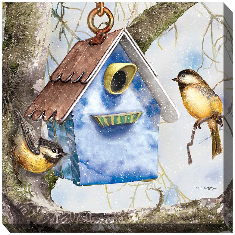 Image 2 Winter Home 24" Square Outdoor Canvas Wall Art