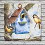 1_Winter Home 24" Square Outdoor Canvas Wall Art