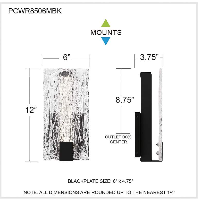 Image 7 Winter Integrated LED Matte Black Wall Sconce more views