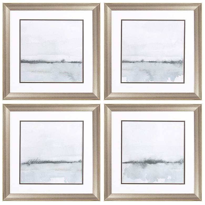 Image 1 Winter Reflection 19"W x 19"H Framed Art Set of 4