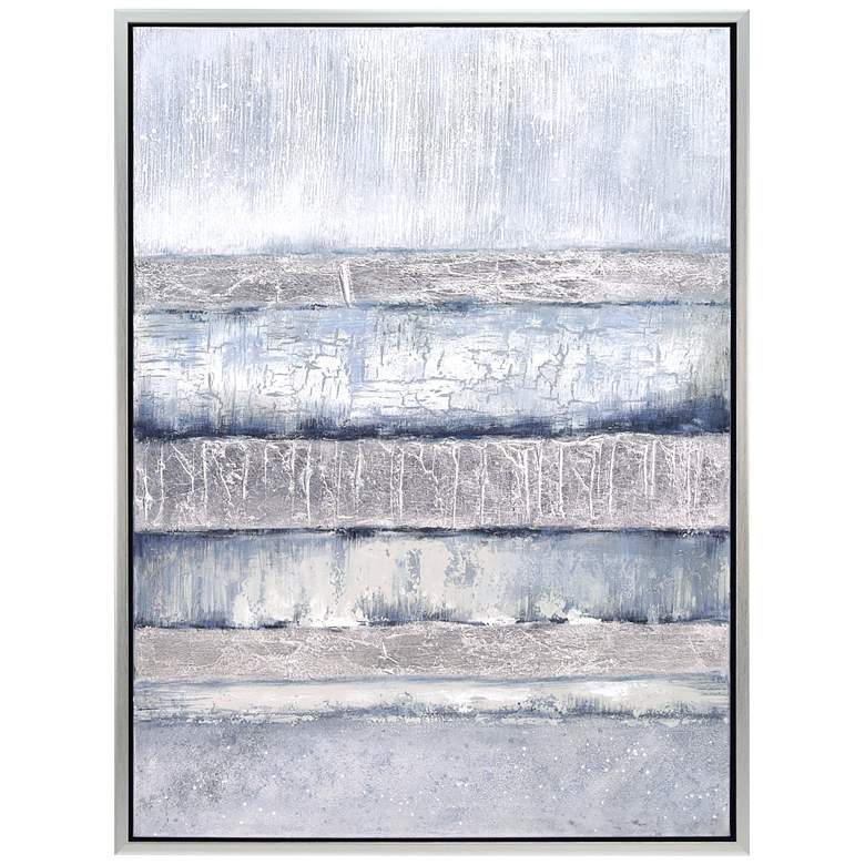 Image 3 Winter Steps 40 inchH Textured Metallic Framed Canvas Wall Art