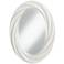 Winter White 30" High Oval Twist Wall Mirror
